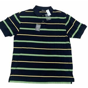 Jos. A Bank Traveler Mens Polo Shirt Size XXL Green/Navy Traditional Fit